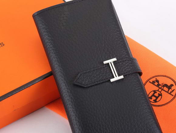 Cheap Fake Hermes Bearn Japonaise Tri-Fold Wallet A308 Black - Click Image to Close